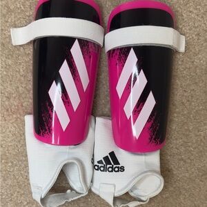 adidas Juniors' X 20 Match Shin Guards WHITE/SHOCK PINK/BLACK